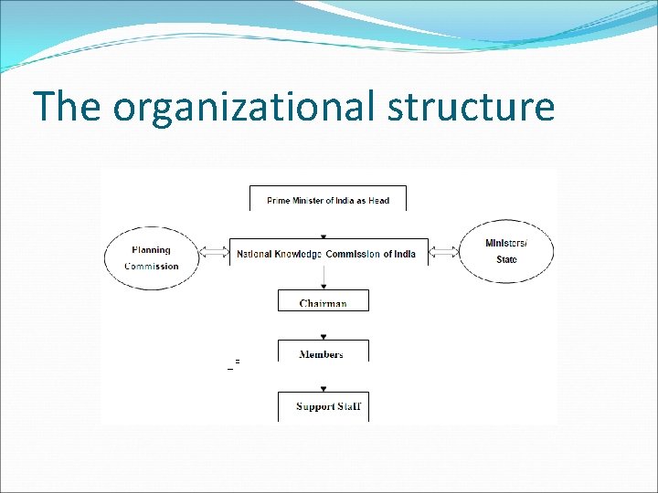 The organizational structure 