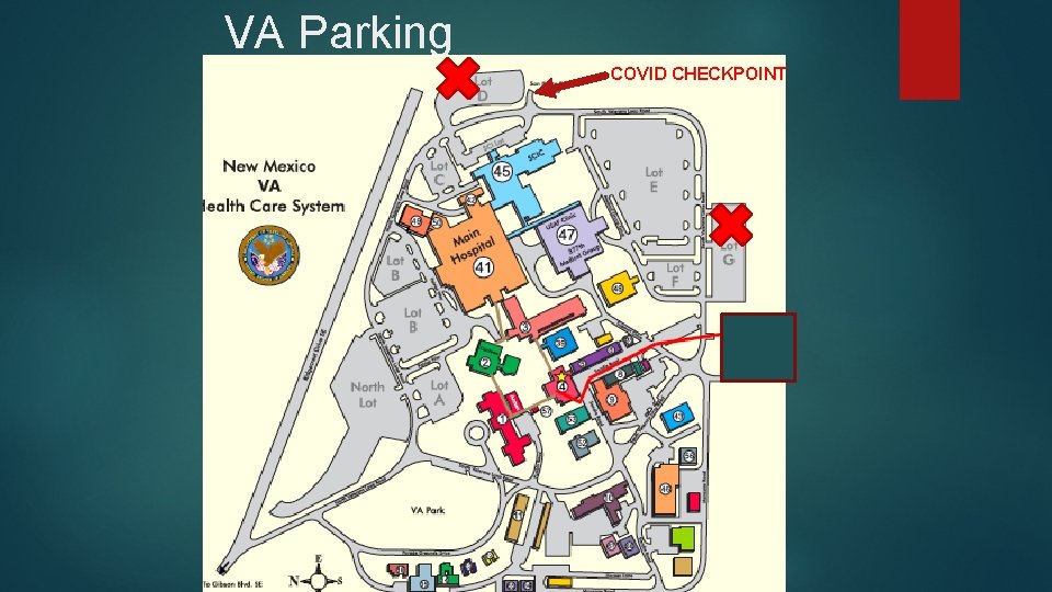 VA Parking COVID CHECKPOINT 