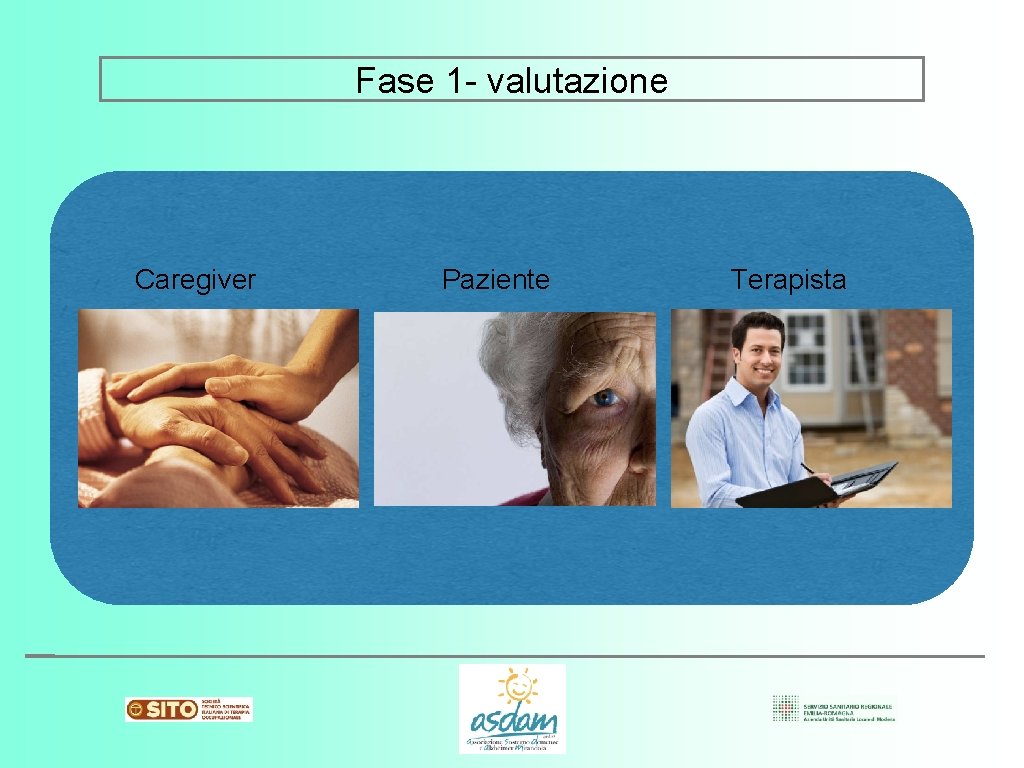 Fase 1 - valutazione Caregiver Paziente Terapista 