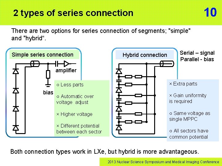 10 2 types of series connection There are two options for series connection of