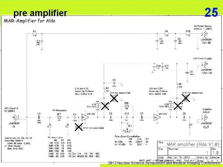 pre amplifier 25 2013 Nuclear Science Symposium and Medical Imaging Conference 