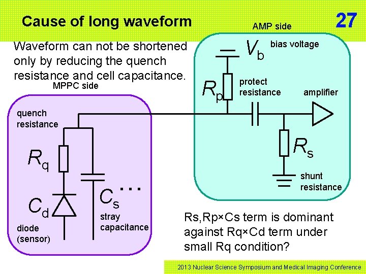 Cause of long waveform Waveform can not be shortened only by reducing the quench