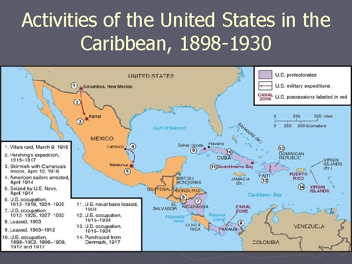 Activities of the United States in the Caribbean, 1898 -1930 