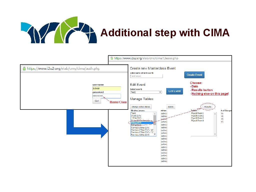 Additional step with CIMA 