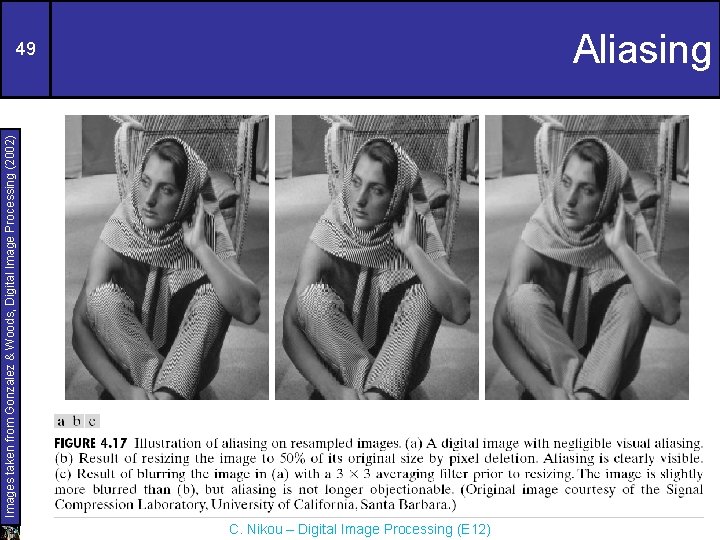 Images taken from Gonzalez & Woods, Digital Image Processing (2002) 49 Aliasing C. Nikou