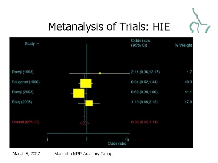 Metanalysis of Trials: HIE March 5, 2007 Manitoba NRP Advisory Group 