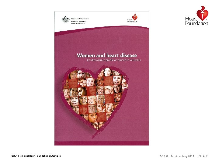 © 2011 National Heart Foundation of Australia AES Conference Aug 2011 Slide 7 © 2011 National Heart Foundation of Australia AES Conference Aug 2011 Slide 7