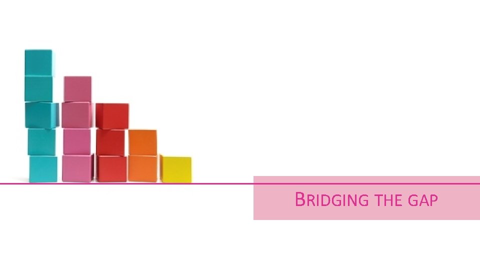 BRIDGING THE GAP BRIDGING THE GAP