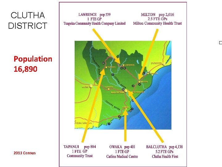 CLUTHA DISTRICT Population 16, 890 2013 Census CLUTHA DISTRICT Population 16, 890 2013 Census