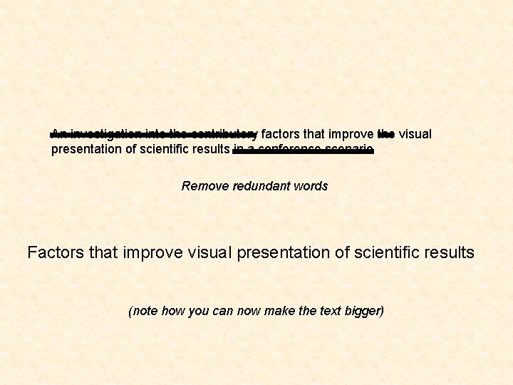 An investigation into the contributory factors that improve the visual presentation of scientific results