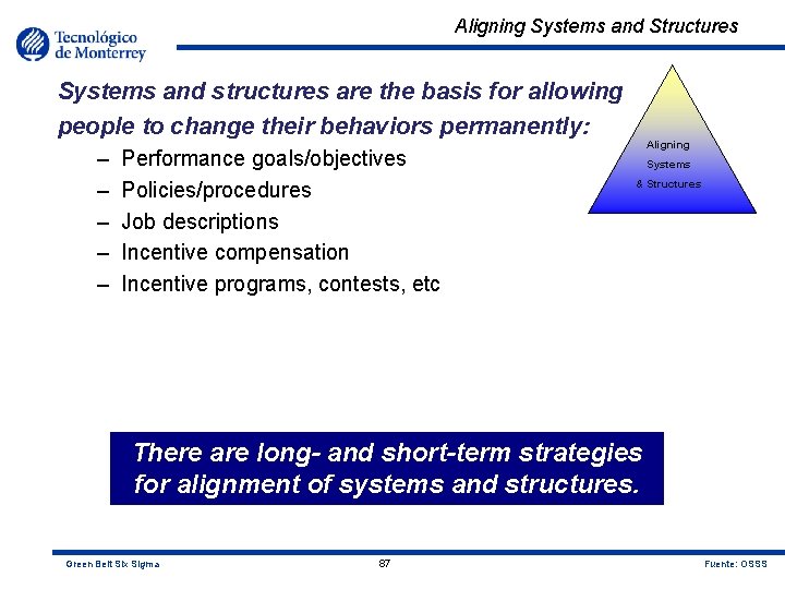 Aligning Systems and Structures Systems and structures are the basis for allowing people to