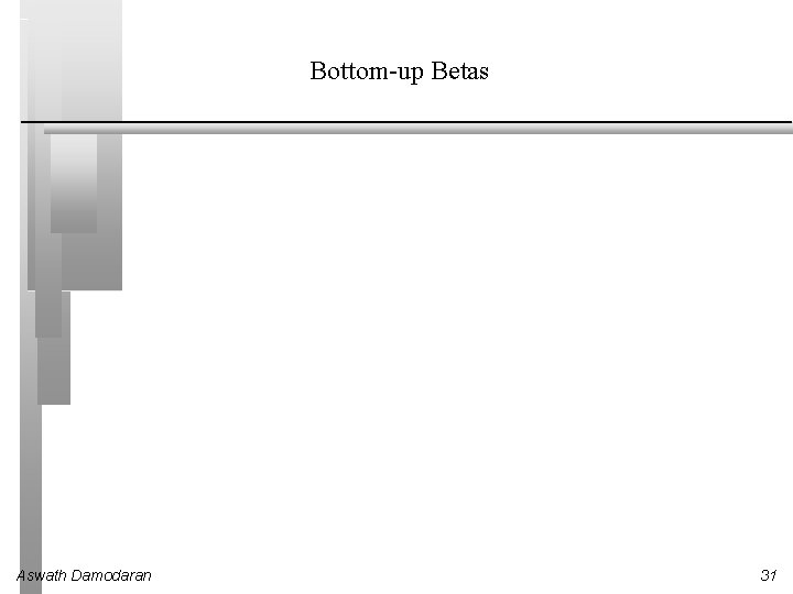 Bottom-up Betas Aswath Damodaran 31 