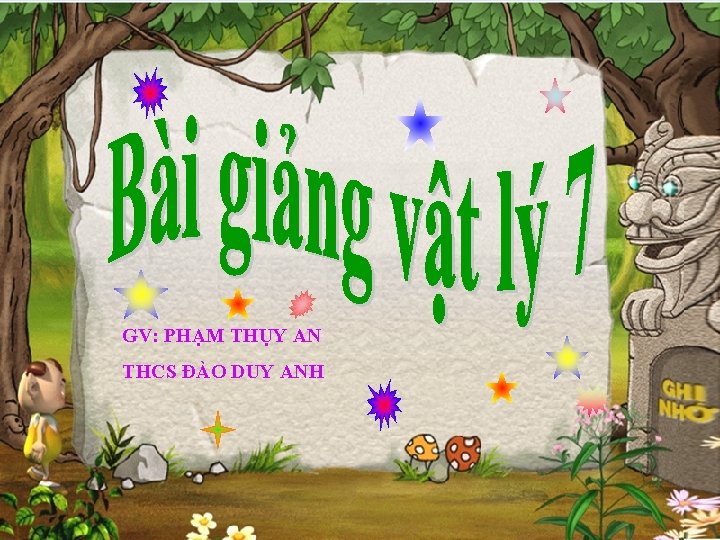 GV: PHẠM THỤY AN THCS ĐÀO DUY ANH 