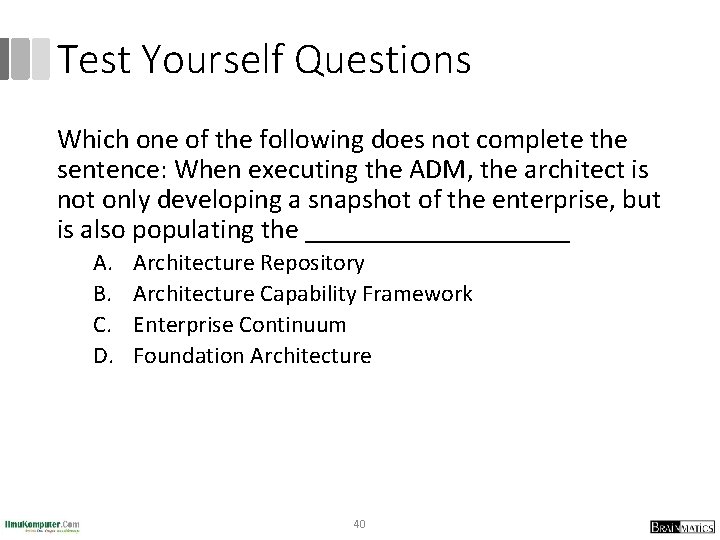 Test Yourself Questions Which one of the following does not complete the sentence: When Test Yourself Questions Which one of the following does not complete the sentence: When