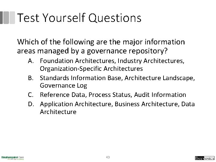 Test Yourself Questions Which of the following are the major information areas managed by Test Yourself Questions Which of the following are the major information areas managed by