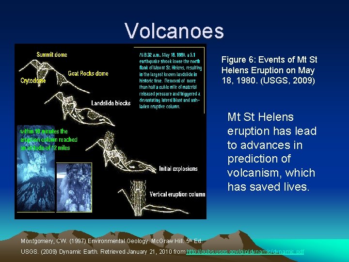 Volcanoes Figure 6: Events of Mt St Helens Eruption on May 18, 1980. (USGS,
