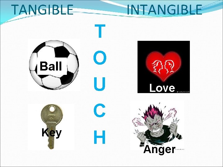 TANGIBLE Ball Key INTANGIBLE T O U C H Love Anger 