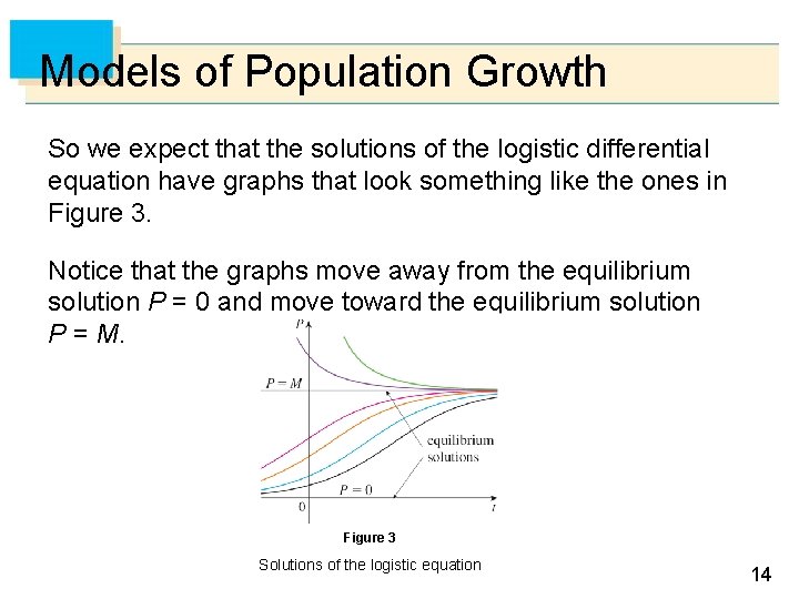 Models of Population Growth So we expect that the solutions of the logistic differential