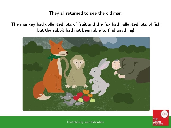 They all returned to see the old man. The monkey had collected lots of