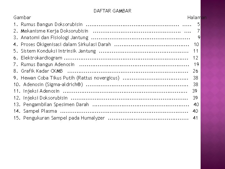 DAFTAR GAMBAR Gambar Halaman 1. Rumus Bangun Doksorubisin. . . . 5 2. Mekanisme