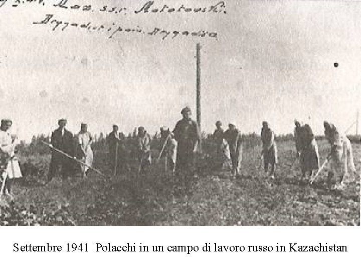 Settembre 1941 Polacchi in un campo di lavoro russo in Kazachistan 