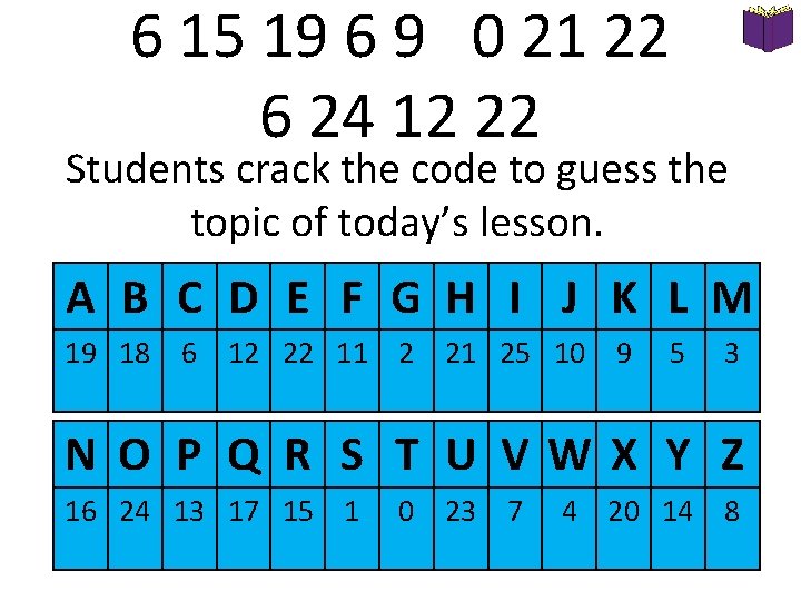 6 15 19 6 9 0 21 22 6 24 12 22 Students crack