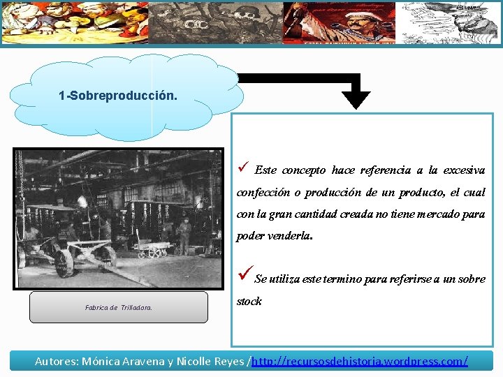 1 -Sobreproducción. Este concepto hace referencia a la excesiva confección o producción de un