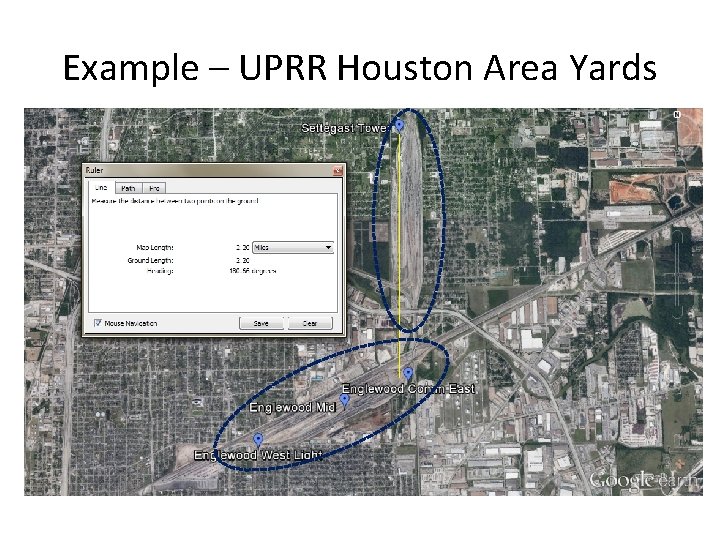 Example – UPRR Houston Area Yards 