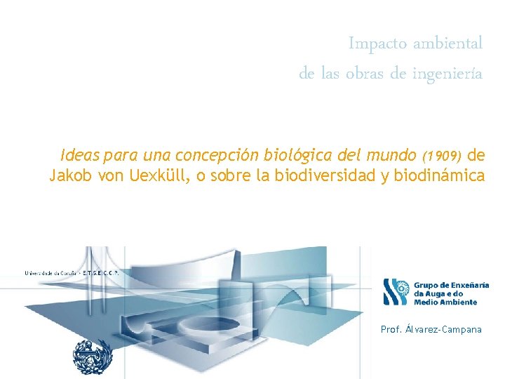 Impacto ambiental de las obras de ingeniería Ideas para una concepción biológica del mundo