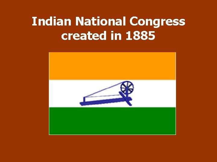 Indian National Congress created in 1885 