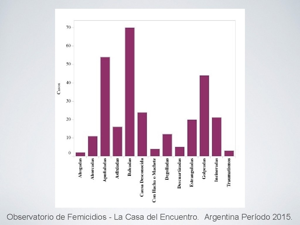 Observatorio de Femicidios - La Casa del Encuentro. Argentina Período 2015. 