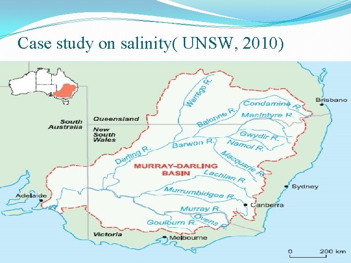Case study on salinity( UNSW, 2010) 