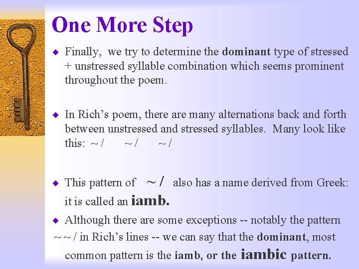 One More Step ¨ Finally, we try to determine the dominant type of stressed