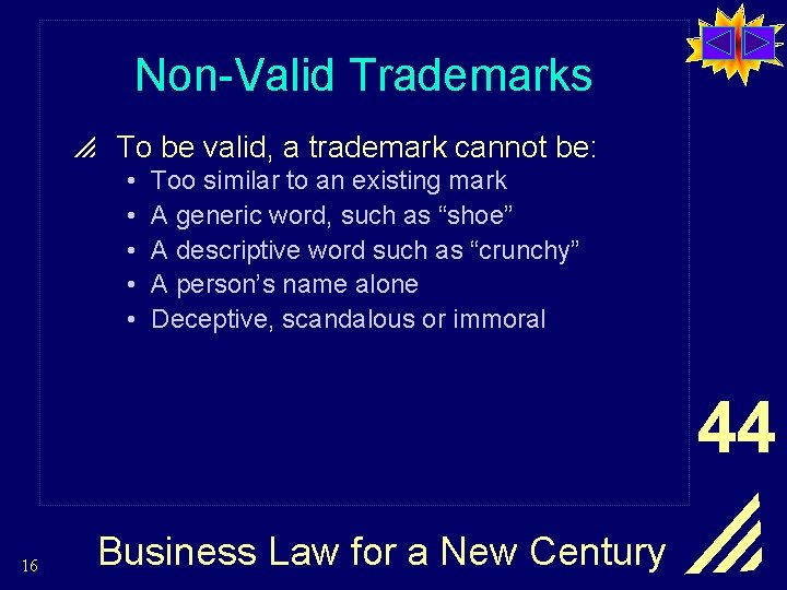 Non-Valid Trademarks p To be valid, a trademark cannot be: • Too similar to