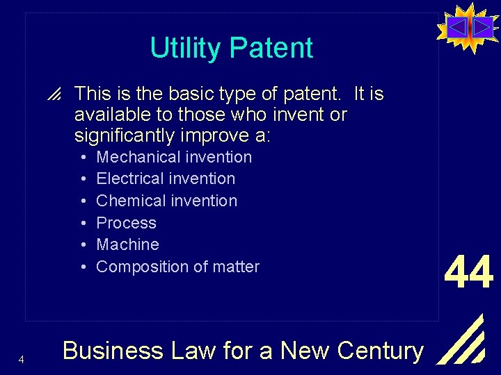 Utility Patent p This is the basic type of patent. It is available to