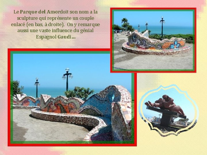 Le Parque del Amordoit son nom a la sculpture qui représente un couple enlacé