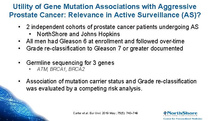 Utility of Gene Mutation Associations with Aggressive Prostate Cancer: Relevance in Active Surveillance (AS)?