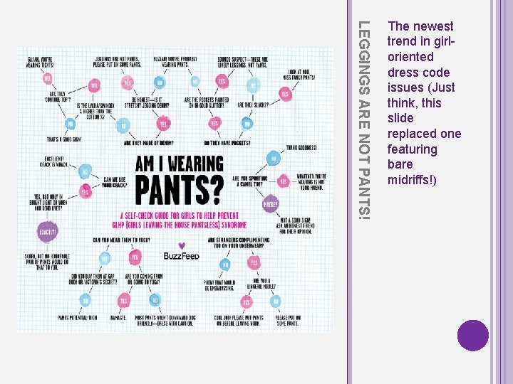 LEGGINGS ARE NOT PANTS! The newest trend in girloriented dress code issues (Just think,