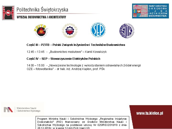 Część III – PZITB – Polski Związek Inżynierów i Techników Budownictwa 12: 45 –