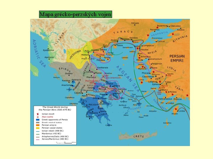 Mapa grécko-perzských vojen 