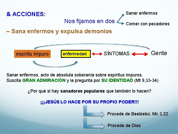 Sanar enfermos & ACCIONES: Nos fijamos en dos Comer con pecadores – Sana enfermos