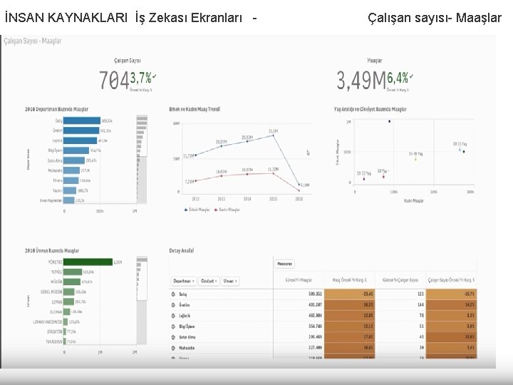 İNSAN KAYNAKLARI İş Zekası Ekranları - Çalışan sayısı- Maaşlar İNSAN KAYNAKLARI İş Zekası Ekranları - Çalışan sayısı- Maaşlar