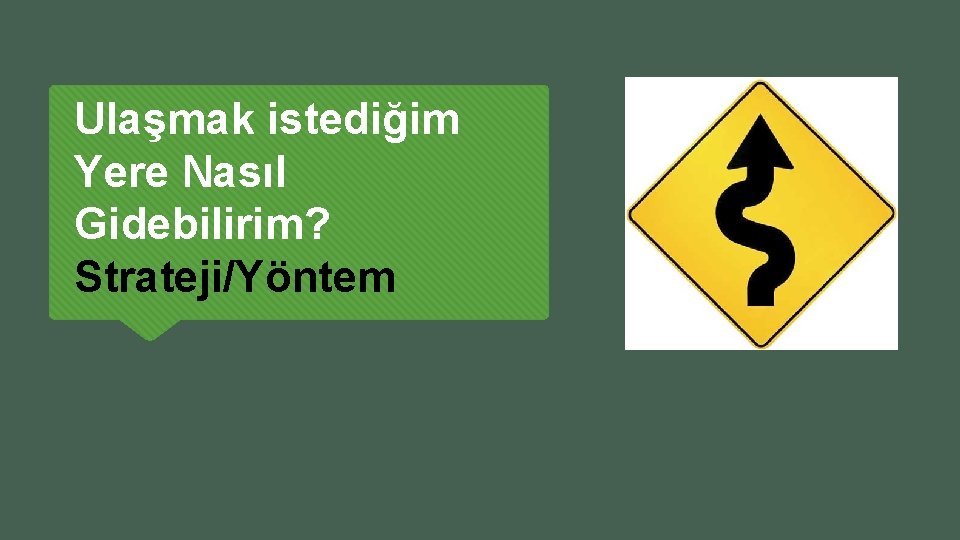 Ulaşmak istediğim Yere Nasıl Gidebilirim? Strateji/Yöntem 