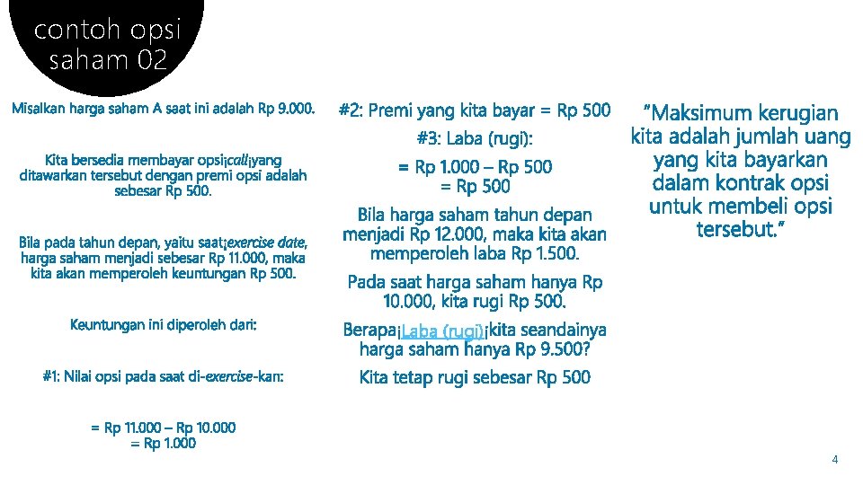 contoh opsi saham 02 Laba (rugi) 4 contoh opsi saham 02 Laba (rugi) 4