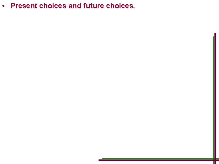  • Present choices and future choices. 1 -25 