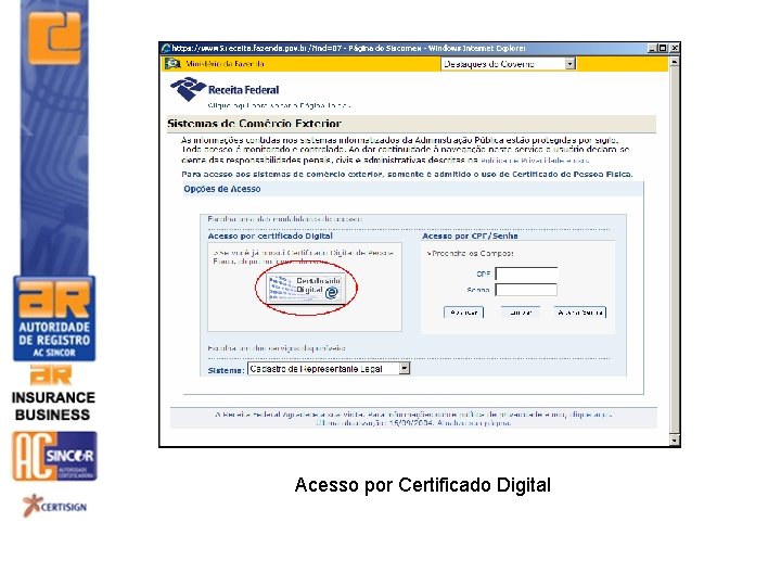 Acesso por Certificado Digital 