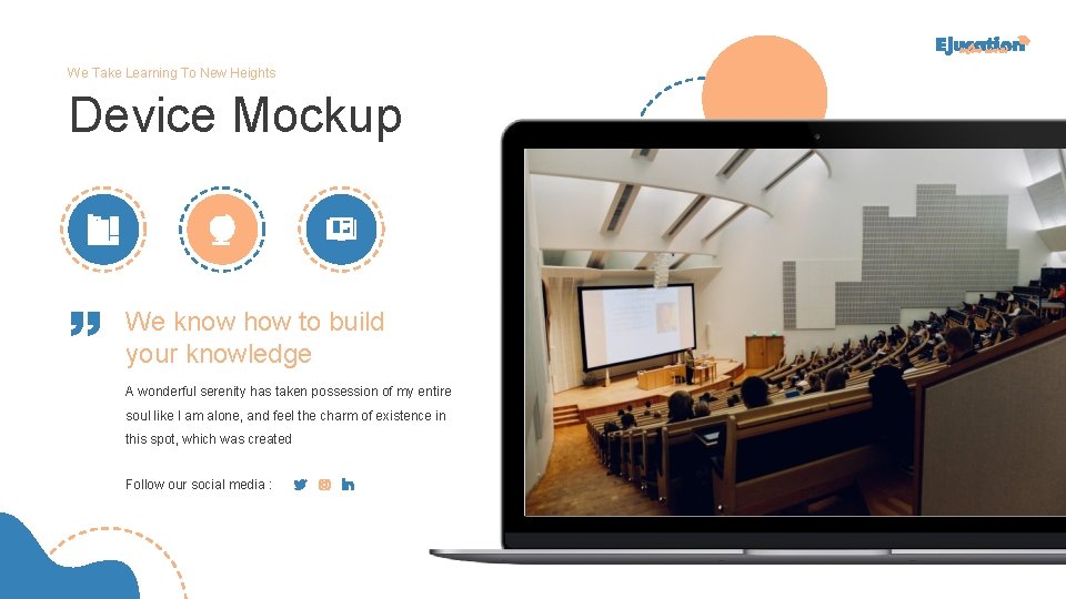 We Take Learning To New Heights Device Mockup We know how to build your