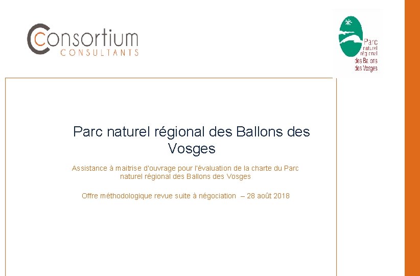 Parc naturel régional des Ballons des Vosges Assistance à maitrise d’ouvrage pour l’évaluation de