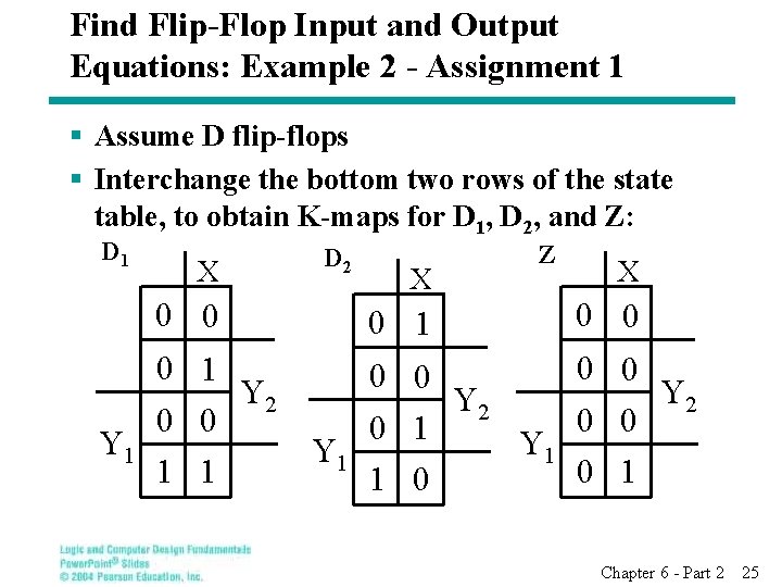 Find Flip-Flop Input and Output Equations: Example 2 - Assignment 1 § Assume D