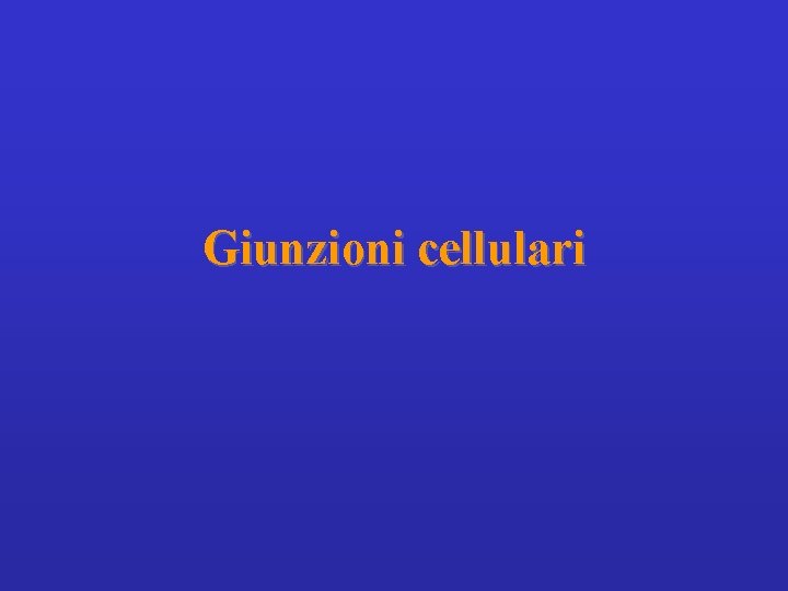 Giunzioni cellulari 